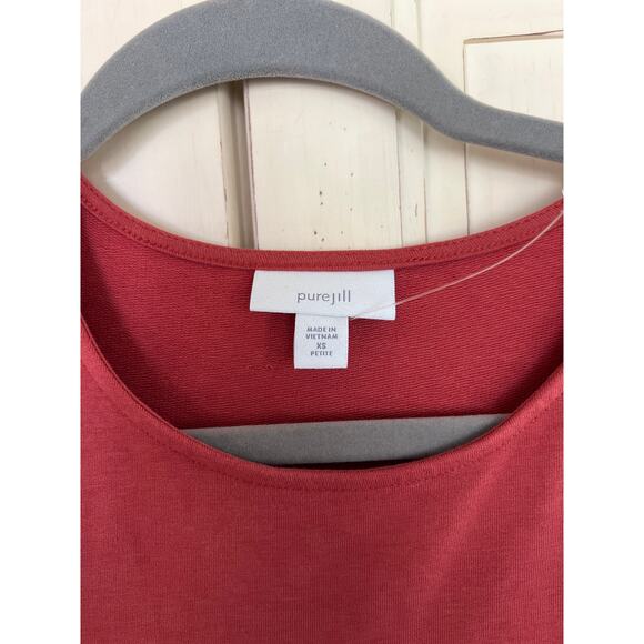 NWOT Pure Jill by J. Jill size XS knit rusty red midi dress - Picture 3 of 6